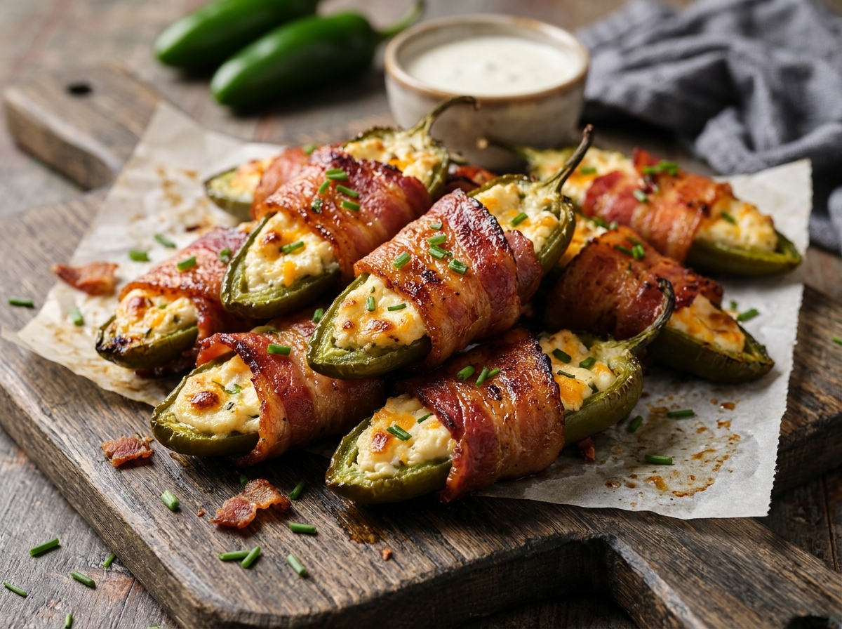 Jalapeño Poppers com Bacon e Cream Cheese