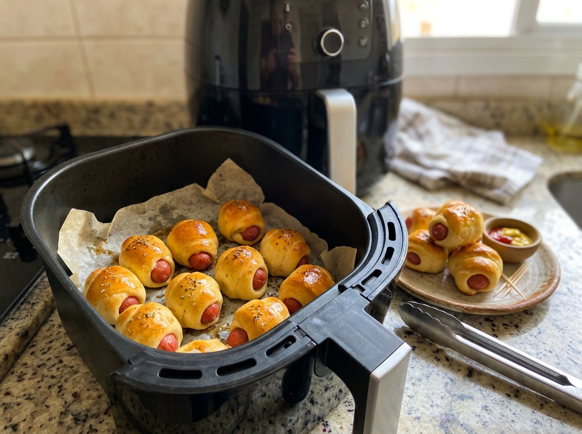 Mini Cachorros-Quentes de Air Fryer