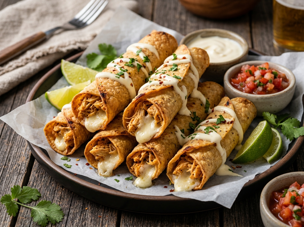 Taquitos de Frango com Catupiry
