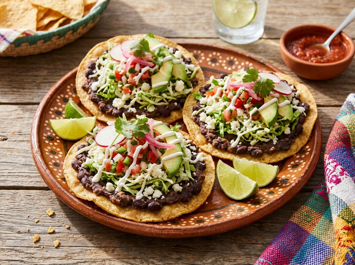 Tostadas de Frijoles
